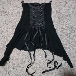 Gothic lace tube top